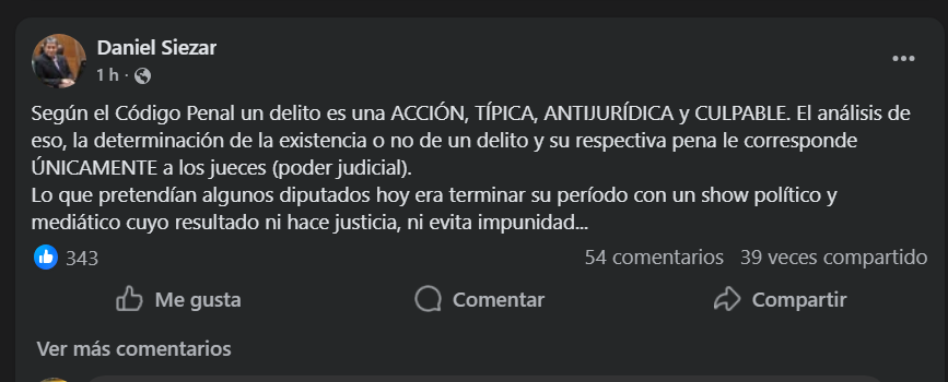 Daniel Siezar, diputado electo por Pueblo Soberano, y quien es abogado de profesión, realizó esta publicación en su perfil de Facebook.

A ese respecto cabe señalar lo siguiente:

La Ley contra el Hostigamiento Sexual en el Empleo y la Docencia (N° 7476) fue promulgada desde el