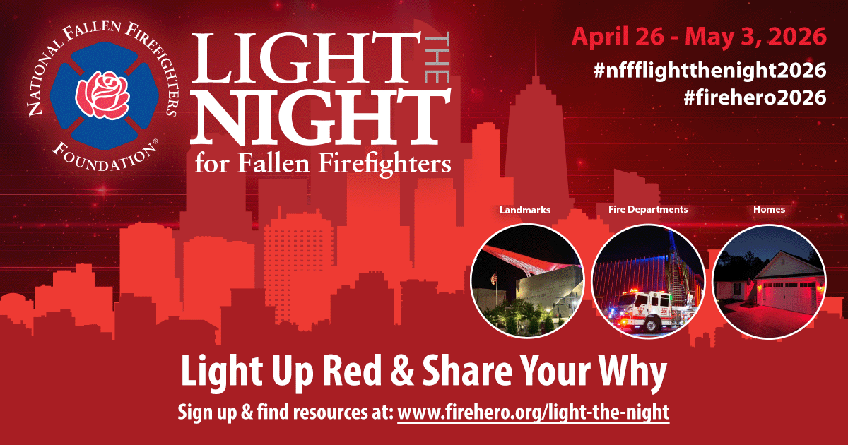 SalinaFire's tweet photo. From April 26 through May 3, Light the Night for Fallen Firefighters is a time to remember those who gave their lives in the line of duty. We invite our community to take part by lighting your home, porch, or business in red this week as a sign of remembrance and respect. https://t.co/V4USgpC3nS