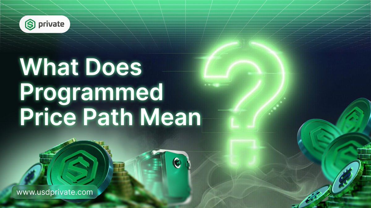 USDPrivate's tweet photo. Most crypto tokens move with market demand, but not with $USDP.

Our platform is designed to follow an always rising programmed price path with its own trading mechanics. This way, $USDP follows a scheduled path inside a closed environment.

Learn more: https://t.co/f71Di8MEzB https://t.co/WxQDG7WLdx