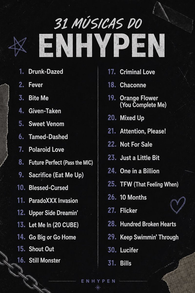 sladudix's tweet photo. Qual a sua música do enhypen de acordo com o dia do seu aniversário?

#Pay_Attention_To_HYBE
#Financial_Boycott_HYBE_Belift https://t.co/8mGkr8jAeH