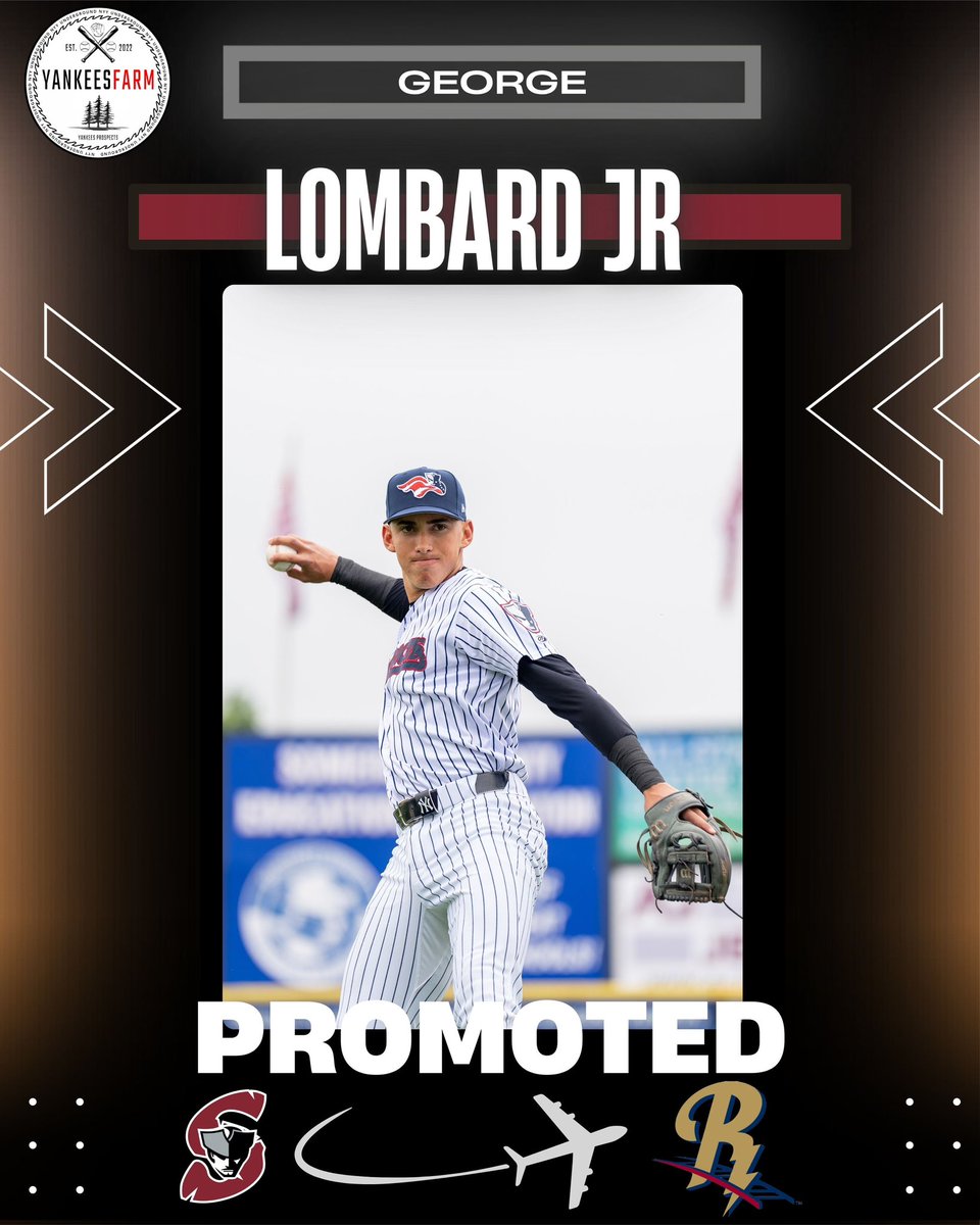 YankeesFarm's tweet image. 🎙️George Lombard Jr is being promoted to AAA, per @JackCurryYES 

#RepBx #Yankees