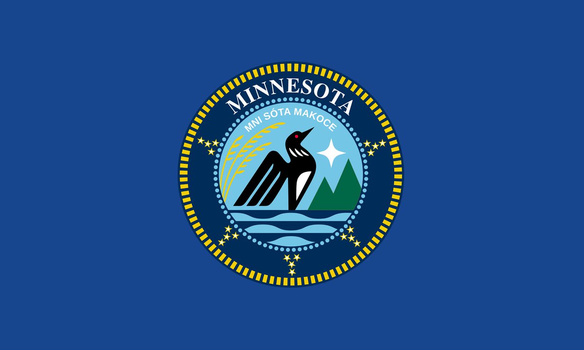Due to an accounting error, we have repealed the new Minnesota state flag, but not the new Minnesota state seal, so now our flag is this.