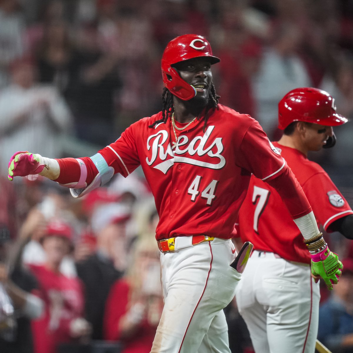 Elly De La Cruz is the first Major Leaguer since 1900 with 10+ homers and 8+ stolen bases before May ⚡️