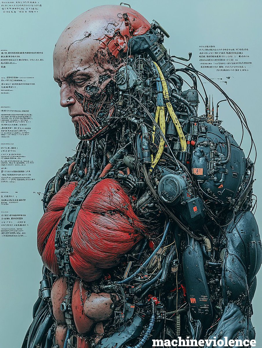 machineviolence's tweet image. industrial recycled cyborgs