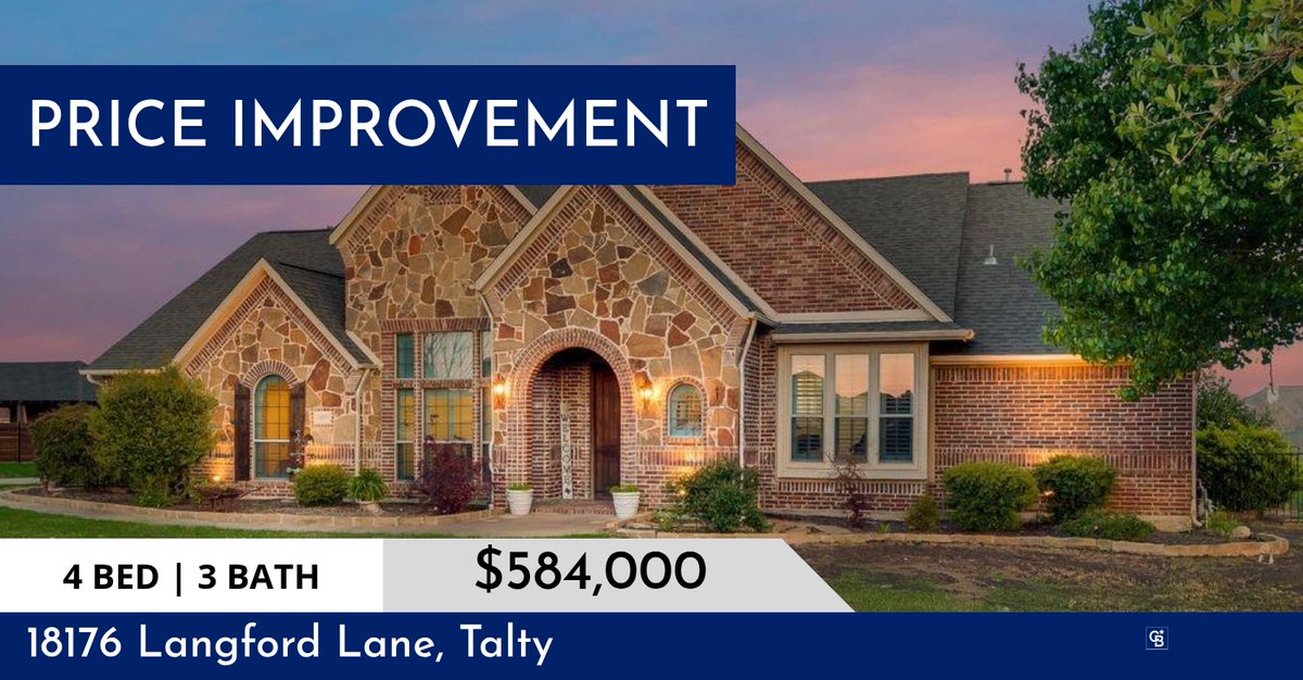 AmyBritt20's tweet photo. 📍 Price Improvement 📍 This recently reduced home at 18176 Langford Lane in Talty won't last long, so, don't wait to set up a showing! Reach out here or at (214) 729-6151 for more information!

Amy Britt
Coldwell Banker Apex
... https://t.co/xOWJAD1fpr https://t.co/zHy3t9B7vC