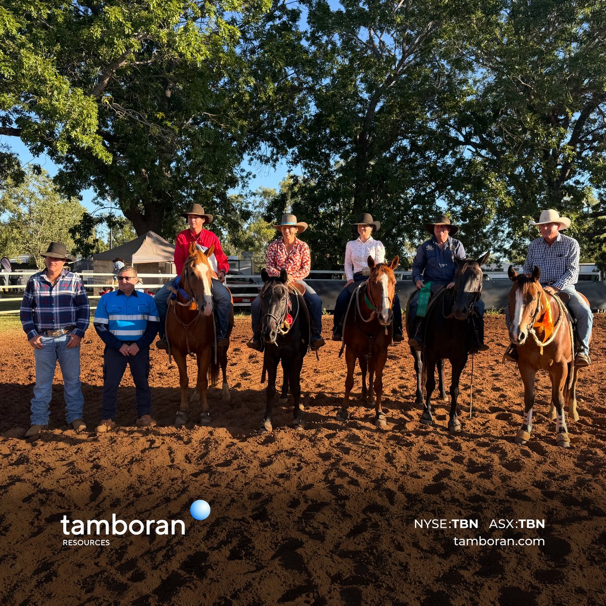 Tamboran_TBN's tweet image. $TBN.AX is a proud sponsor of the 2026 Daly Waters Campdraft &amp;amp; Rodeo, which was held over the weekend.

Our Field Operations Manager Ian Beck presented trophies to the winner and runners up for the Restricted Open Class Campdraft and Cut out event.

#TBN #NorthernTerritory
