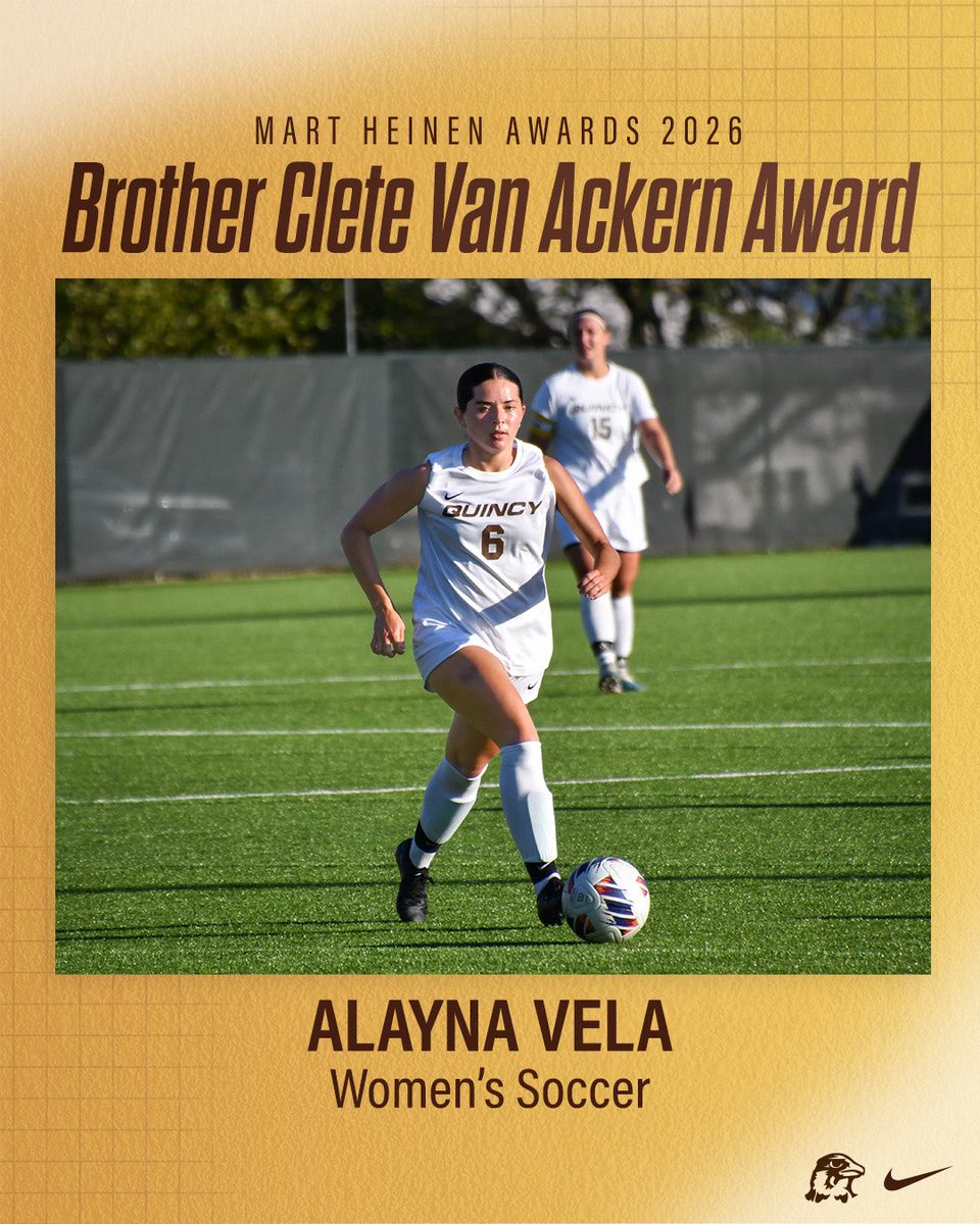 QUHawks's tweet photo. ๐ Your 2026 Brother Clete Van Ackern Award Winners ๐
Callan Ivy โ Menโs Wrestling
Alayna Vela โ Womenโs Soccer
#HawkSoarHigher https://t.co/3DGAKoVaR0