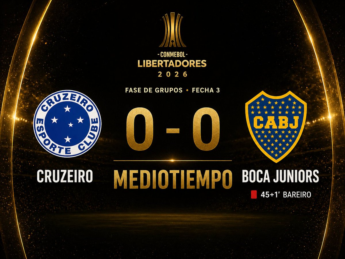 ¿Cómo se te ocurre, Bareiro? 🤦‍♂️

​Boca estaba haciendo un partido serio en el Mineirão, pero esa expulsión al 45+1' lo cambia TODO.

Se viene un segundo tiempo de pura resistencia para los de Ubeda contra Cruzeiro.

​¿Era para roja? Los leo. 👇
​#Boca #Cruzeiro #Libertadores