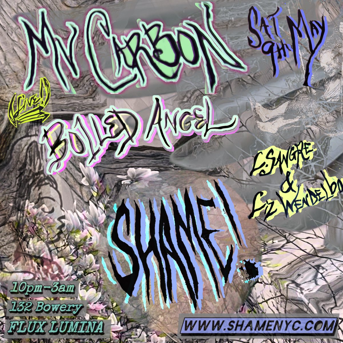 Lsangre's tweet photo. 9th MAY: SHAME! Double Header w/ MV Carbon [live!] &amp; DJ Bo1ed Angel.....  w/ SHAME! djs Liz Wendelbo @XenoOaklander &amp; L.Sangre AvantGarde &amp; Underground Electronic @ Private Location Downtown NYC! https://t.co/OblgEse7Xa for Tickets! https://t.co/iyB0R5fRPX https://t.co/LoxtbHsGld