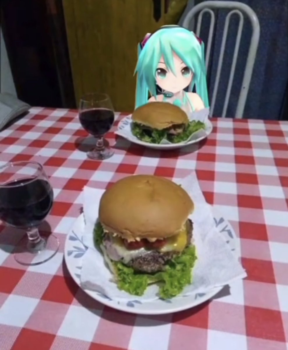 HatsuneMiku's tweet photo. On a date, kinda nervous… https://t.co/zlCALIAcvJ
