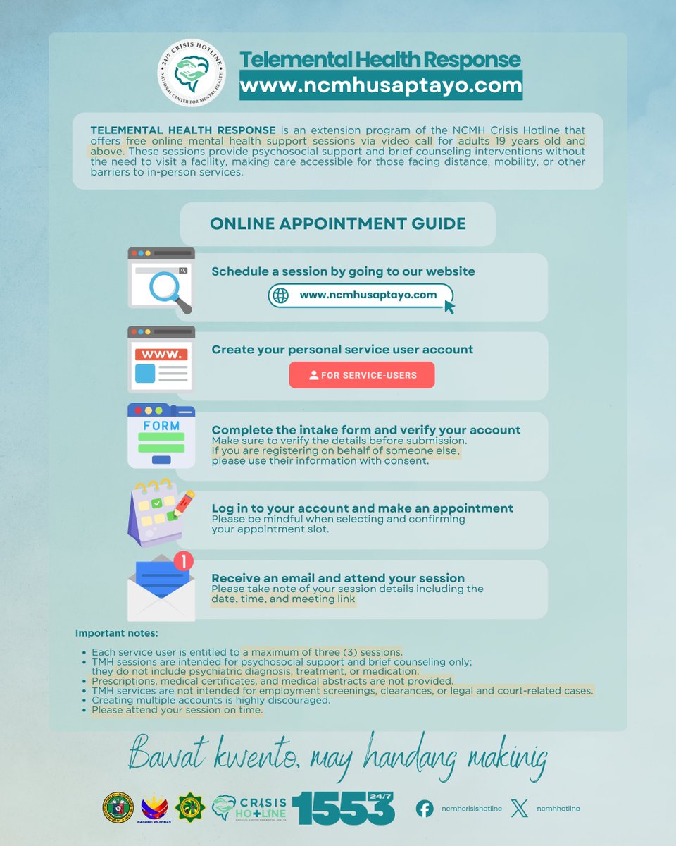NCMH Crisis Hotline tweet media