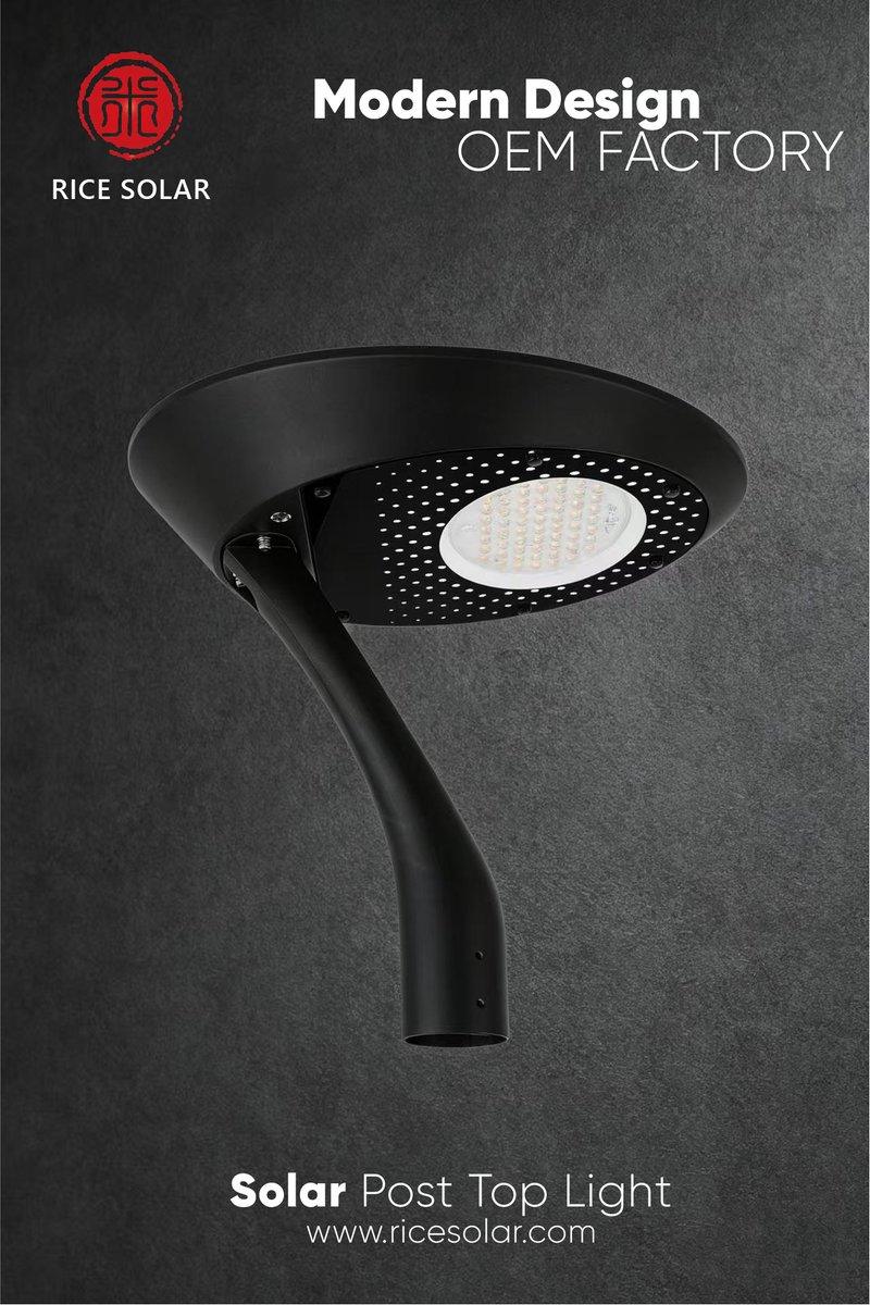 RiceSolarLight's tweet photo. Your next outdoor project deserves better lighting 💡
Our Solar Post Top Light features:
✅ Rugged die-cast aluminum build
✅ Philips LED chips for consistent brightness
✅ New LiFePO4 battery for long-term reliability
Ideal for streets, parks &amp; public spaces. 
#SolarLighting https://t.co/Kbd9duR9sr