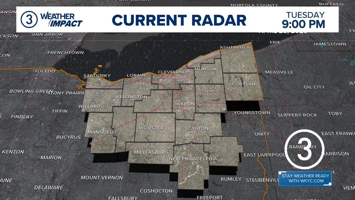 wkycweather's tweet image. WEATHER IMPACT | Here's a quick check of the radar. Get more weather on the 3News App or at wkyc.com/weather from @wkyc #3weather #ohwx