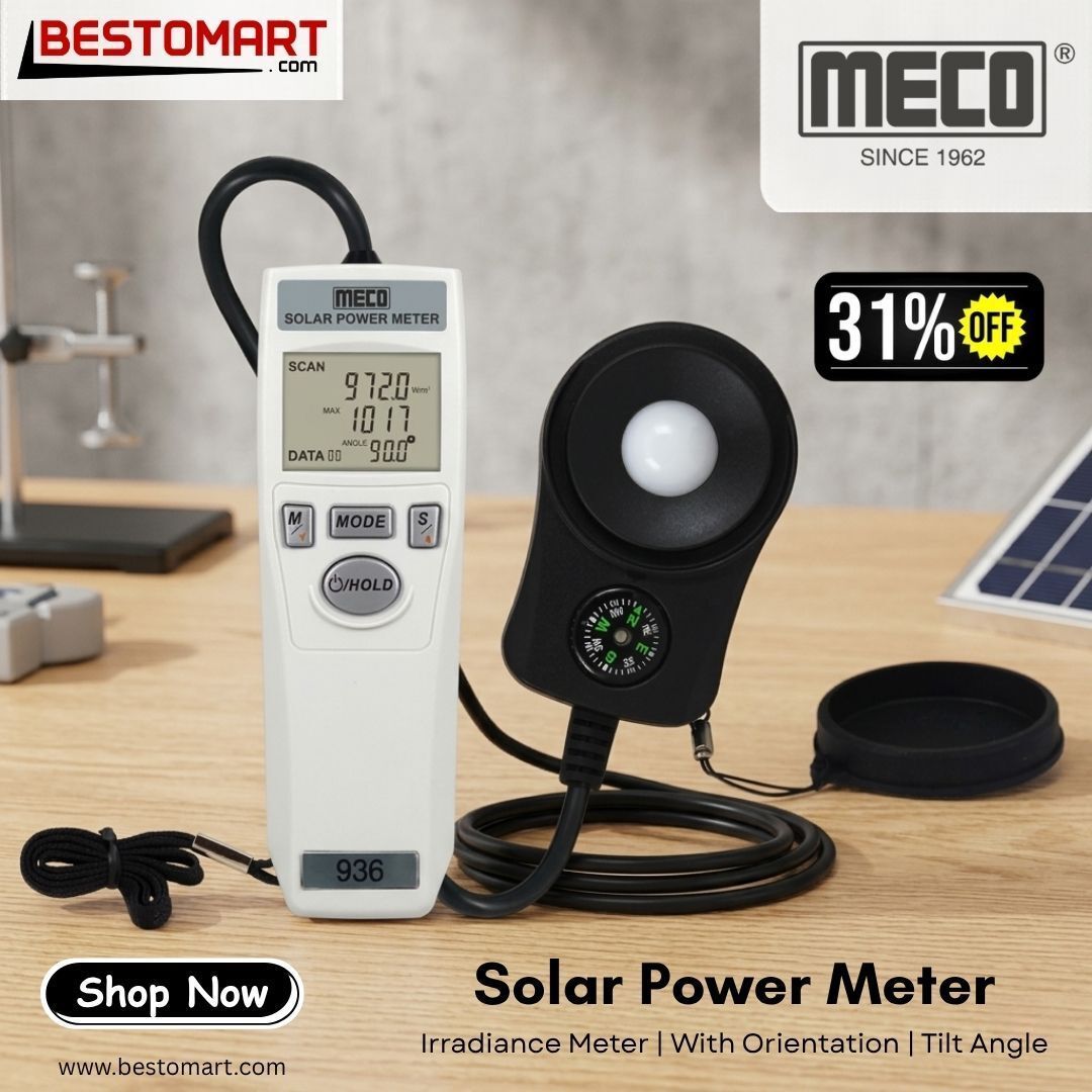 bestomart's tweet image. The Meco Solar Power Meter (936) is designed to accurately measure solar irradiance along with orientation and tilt angle.

BESTOMART – The Pride of Indian E‑commerce
For more, Visit: tinyurl.com/nhu9vx9h
Contact us: +91 87541 11207

#BestomartIndia #Meco #SolarPowerMeter