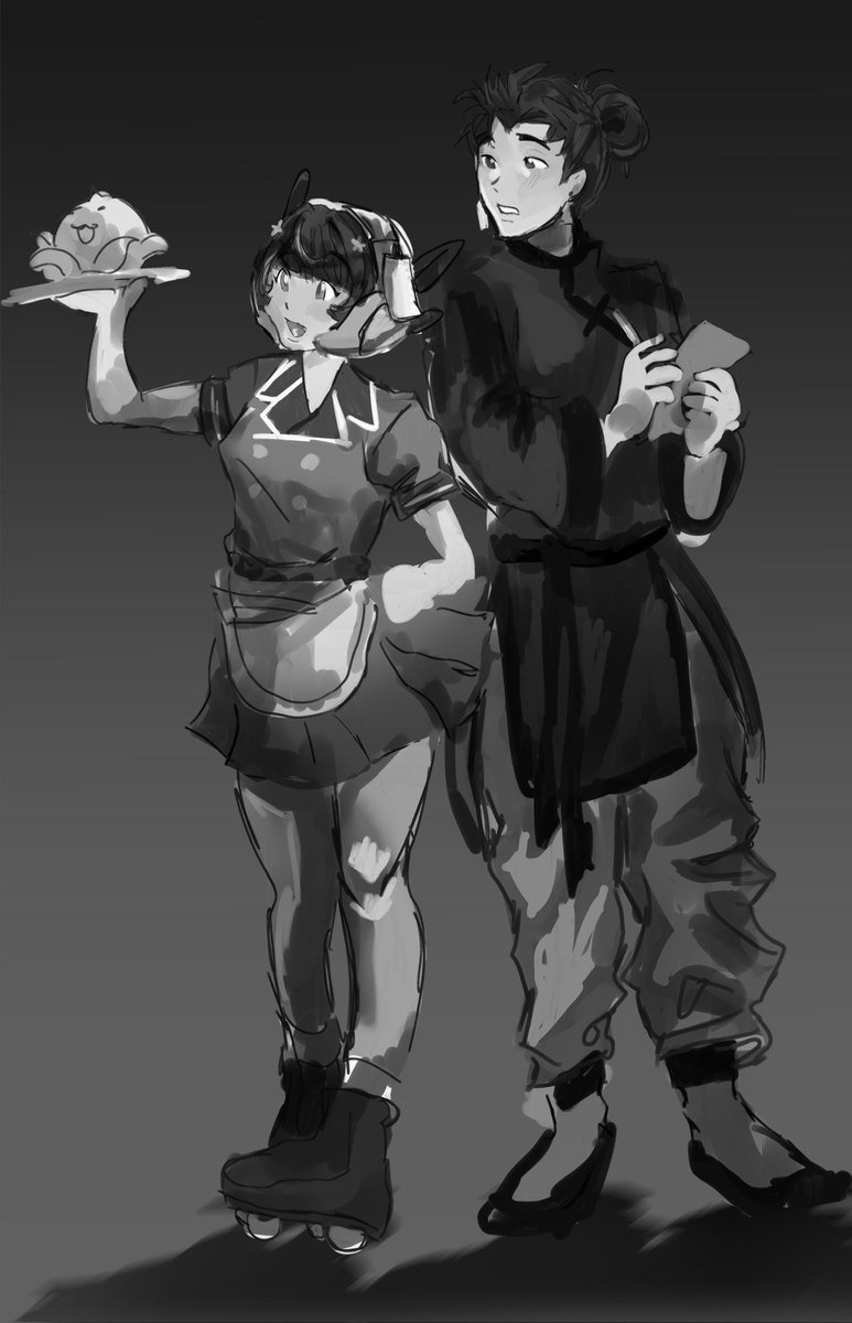 LaughinqStock's tweet photo. wip but its their cafe collab outfits :3 

#juno #wuyang #milkywave #overwatch https://t.co/4aZSh5Yctc