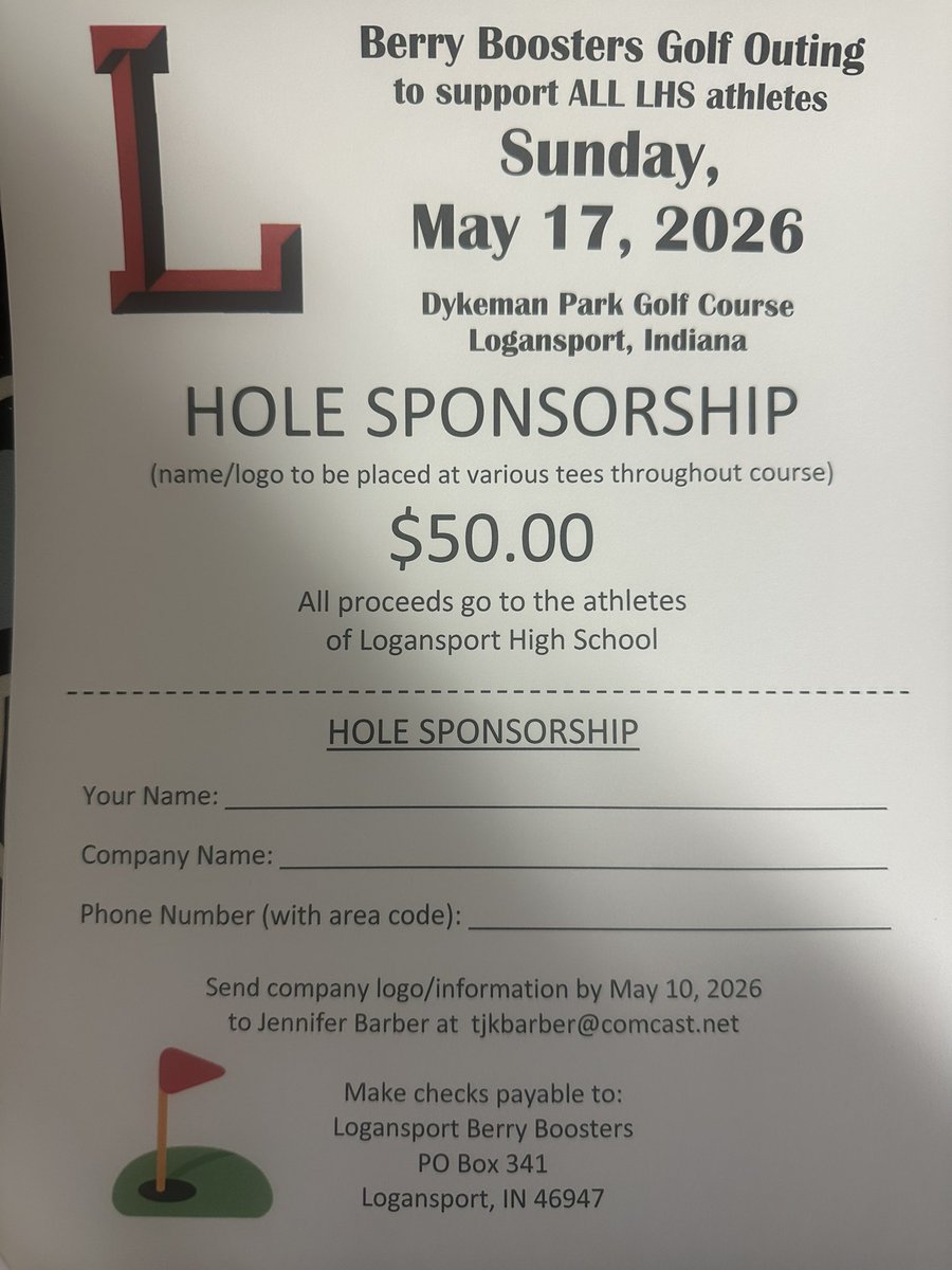 Here are the details for this year’s Berry Booster Golf Outing.  It is always a good time and raises money for the athletes of LHS.  Reach out with any questions!  Looking forward to a fun day!