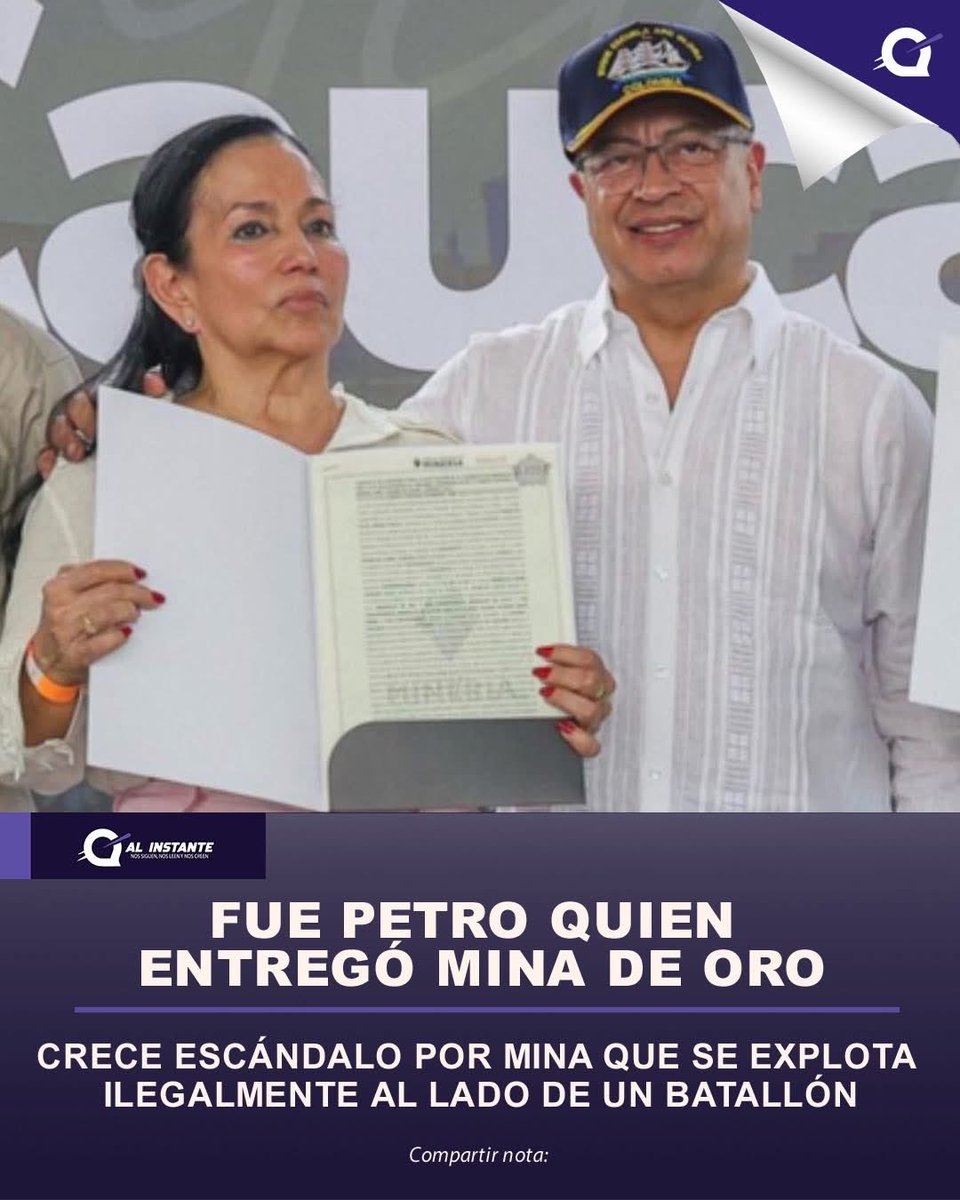 Doble moral nivel: Petrista. Se rasgan las vestiduras por la explotación ilegal al lado de un batallón, pero olvidan que Petro fue quien autorizó ese funcionamiento. El "cambio" resultó ser el mejor aliado de las economías criminales¡Vergonzoso! <a href="/FiscaliaCol/">Fiscalía Colombia</a> #ClanDelGolfo #Petro