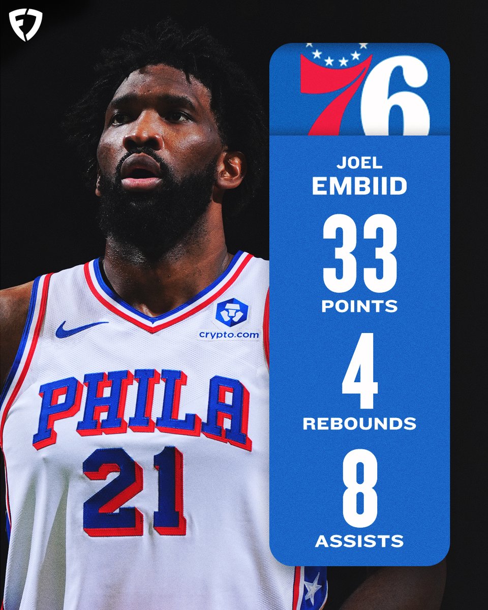 FDSportsbook's tweet image. Joel Embiid with a playoff masterclass to keep the 76ers alive 🙌

#NBA