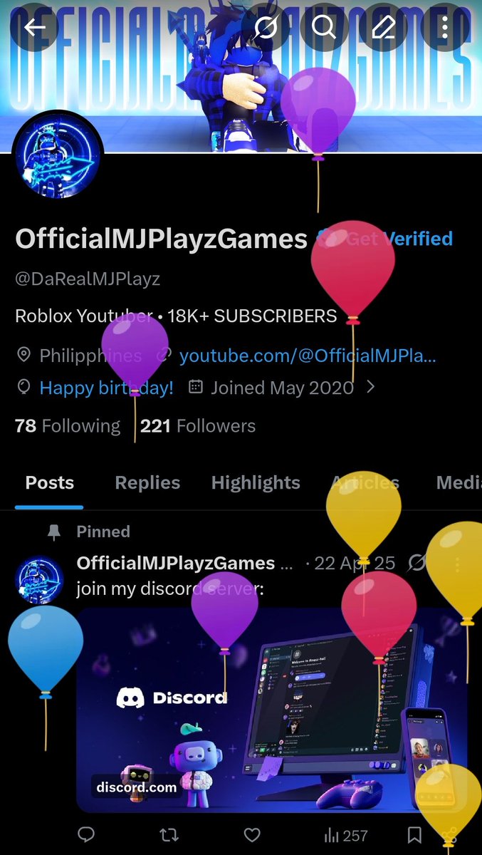 DaRealMJPlayz's tweet photo. Balloons! https://t.co/01kPpSV0BL
