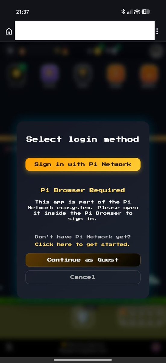 🤔 Would you like guest sessions to be available? Everyone could play… from any browser 🌐

Sounds like a good option? 👀

$pi #PI #PiNetwork $picoin
