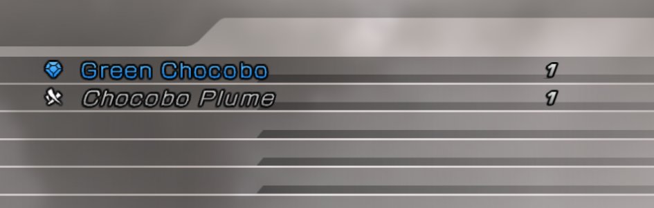When the Chocobo is GREEN