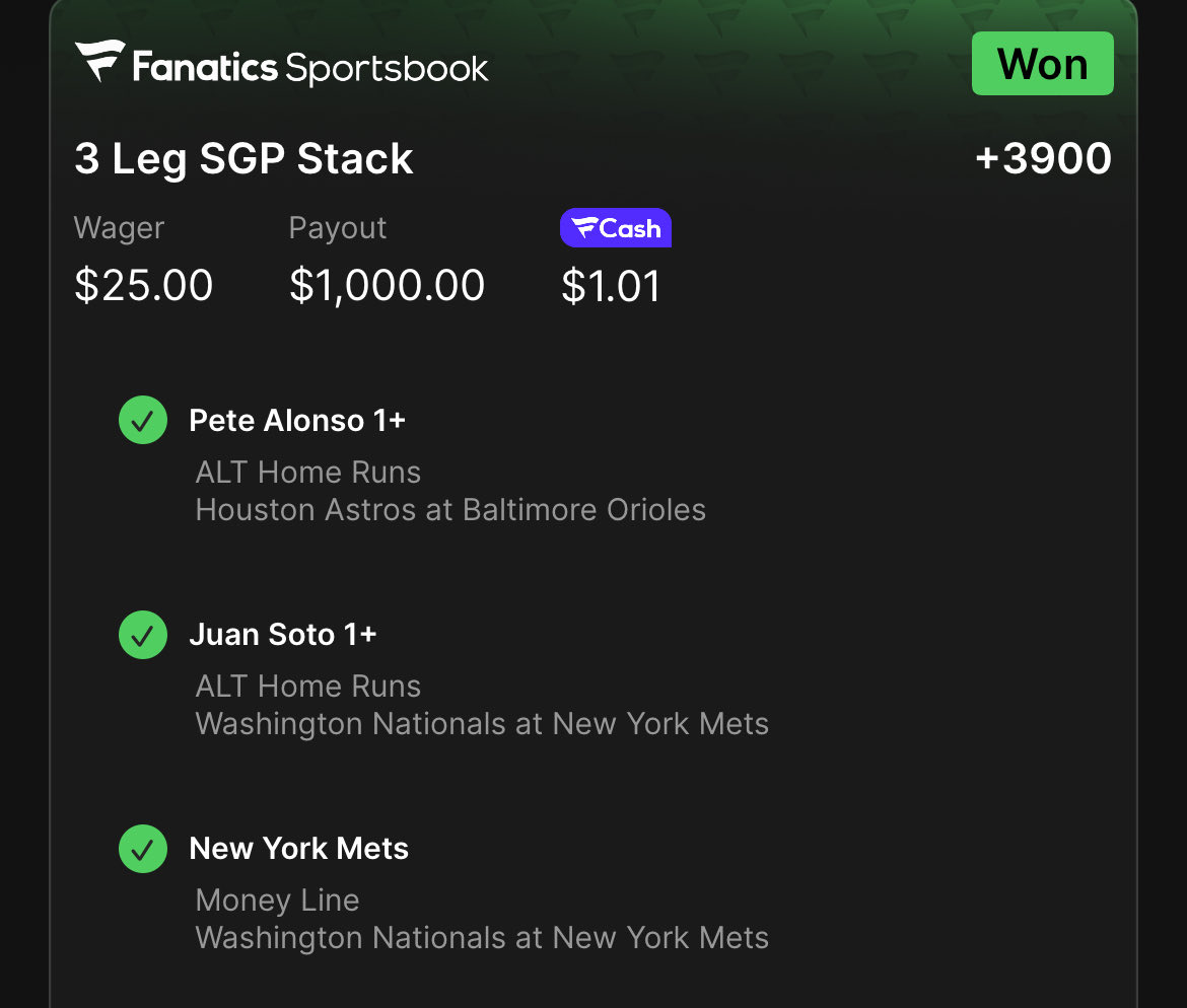 TroubleBets's tweet image. CASH THE OLD PALS🤑 

Spoon-fed in the Patreon🥣

#GamblingX #LGM #Mets #MLB