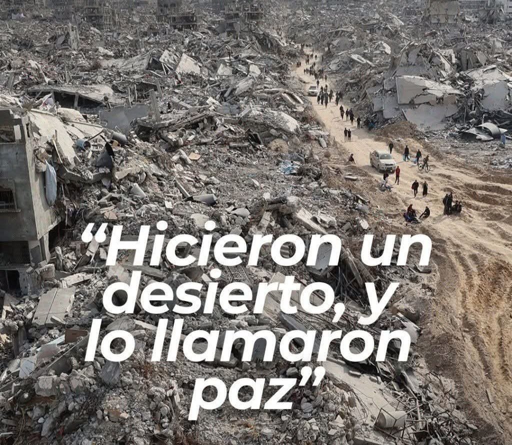 A los que piden una invasión militar contra Cuba, esto es GAZA, eso es lo que hace Estados Unidos en nombre de la "PAZ".
