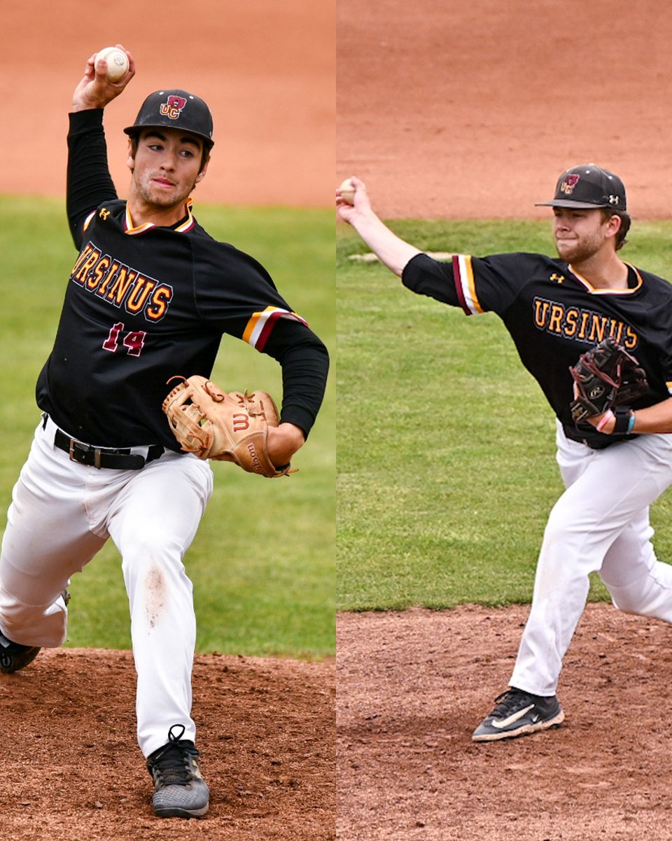 ucathletics's tweet photo. The boys brought the juice on the mound today against Gettysburg! Jamie O'Neill got it started and Alex Grehawick finished the job!  @UrsinusBaseball  #UpTheBears 

O'Neill 4.2 inn., 5 H, 2 ER, 2 K

Grehawick 4.1 inn., 3 H, 0 ER, 4 K https://t.co/9sSzhNwpMV
