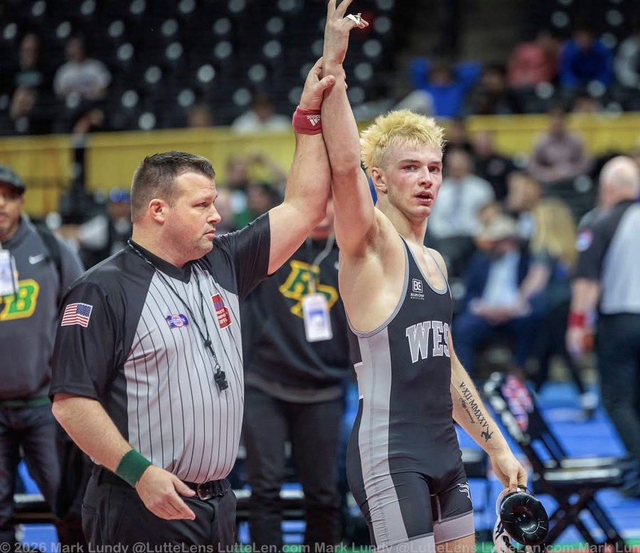 Snow135_'s tweet photo. Lees Summit West Titan Grady Mortensen earns District Wrestler of the Year honors (Class 4, District 3) from the Missouri Wrestling Association for the 2025–2026 season! 🏆 
@lswwrestling @lswhstitans @LSWestAD https://t.co/5RNdQMaZfT