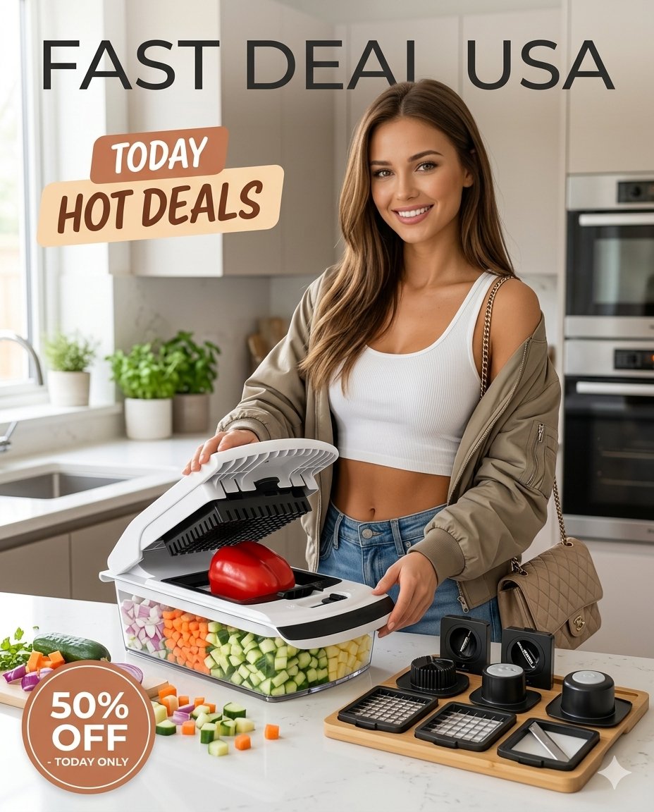 Fastdealusa's tweet image. Transform your kitchen routine with this all-in-one veggie chopper! 
​✨ Get 50% OFF today only with Fast Deal USA!
​👉 Shop now 
👉  amzn.to/4eOE6N5

As an Amazon Associate I earn money from qualifying purchases at no additional cost to you 

​#FastDealUSA #KitchenHacks
