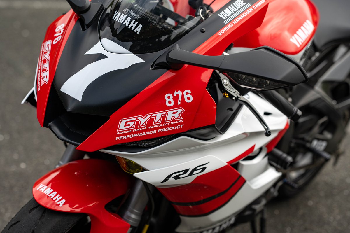 YART YAMAHAの2025年8耐カラーに憧れてR6をラッピングしました🔴⚪️