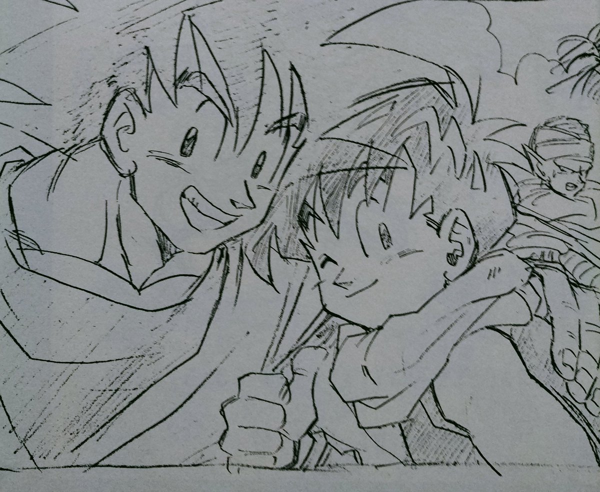 cheer_up0059's tweet photo. DBZ下敷き☆
●左→商品化された下敷き(裏面)
●右→悟空親子&ベジータ親子ラフスケッチ
#古澤純也 #Furujun #DBZ
#JunyaFurusawa #90sanime
#DB #ドラゴンボール https://t.co/LGTNieDiXX