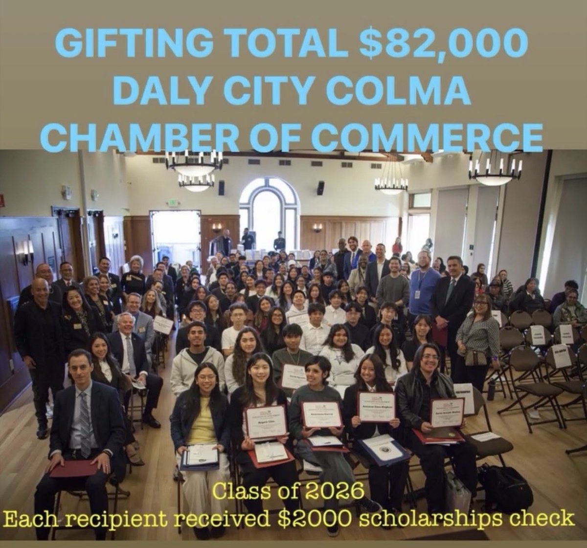 dccchamber's tweet photo. This achievement solidifies our position as a leader in San Mateo County, marking a historic milestone as the only Chamber to ever gift $82,000 in a single cycle.This was 100% volunteer-led initiative and a network of donors https://t.co/AaT6s4a9YH