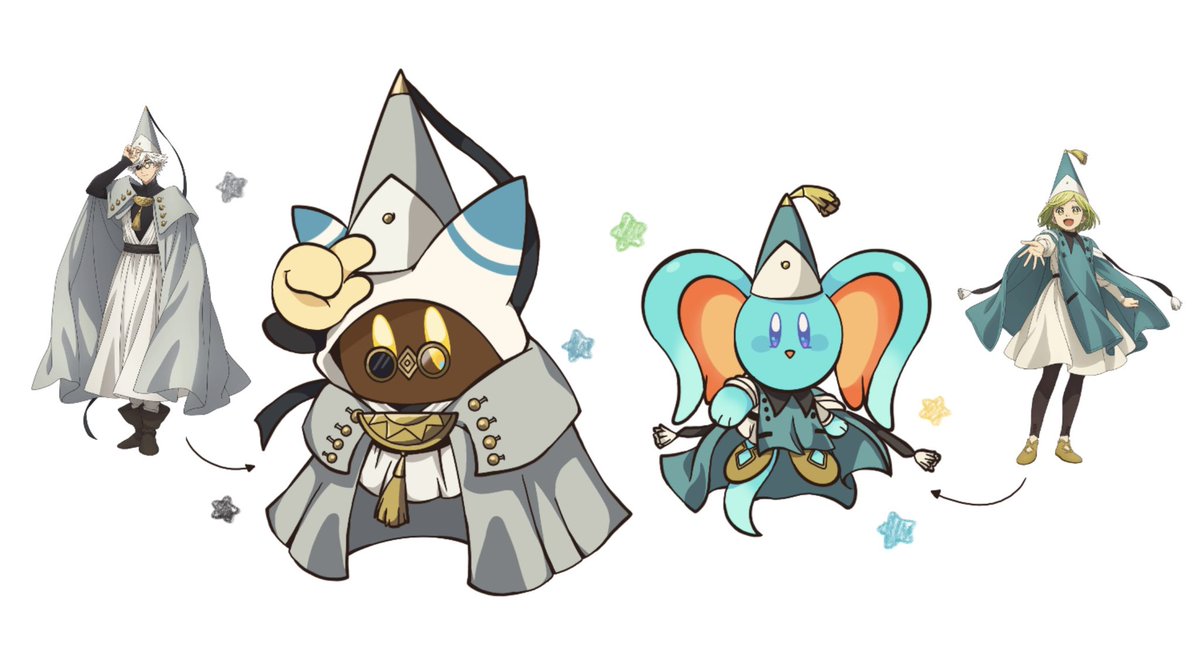 kirbart90's tweet image. #witchhatatelier x #kirby!

Magolor as Qifrey and Elfilin as Coco ^^