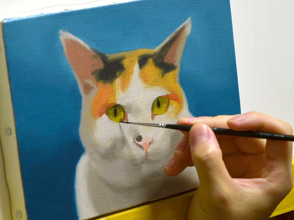油絵　専用　おもなが猫三きょうだい 油絵 専用 おもなが猫三きょうだい 【公式通販】