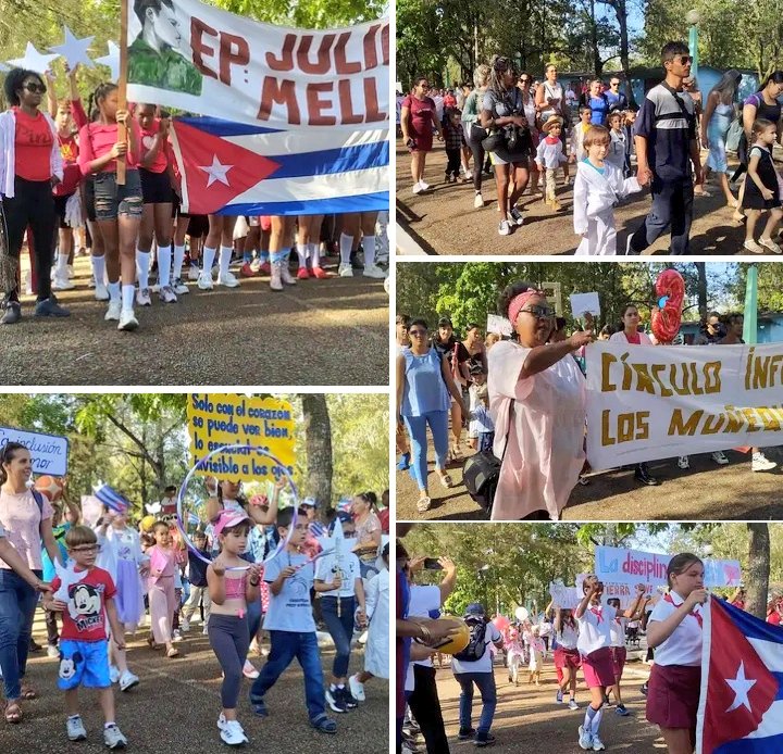 Desfile pioneril en Sancti Spíritus por el Primero de Mayo. 
#1Mayo 
#SanctiSpíritusEnMarcha 
<a href="/DeivyPrezMartn1/">Deivy Pérez Martín</a> <a href="/DiazCanelB/">Miguel Díaz-Canel Bermúdez</a> <a href="/DrRobertoMOjeda/">Dr. Roberto Morales Ojeda</a> <a href="/PartidoPCC/">Partido Comunista de Cuba</a>