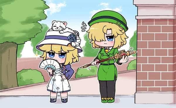 Umamusume x Guardian Tales 
Princesita como la directora y Future Princess como la secretaria 
#guardiantales