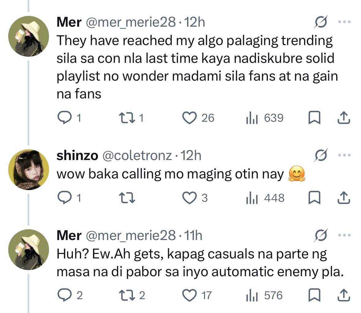 saying sb19 “isn’t loved by the masa” while casuals keep proving otherwise is embarrassing 😭

y’all got too comfortable speaking for the public, now you’re mad the public isn’t following your script. turns out your timeline isn’t the real world after all 🤪