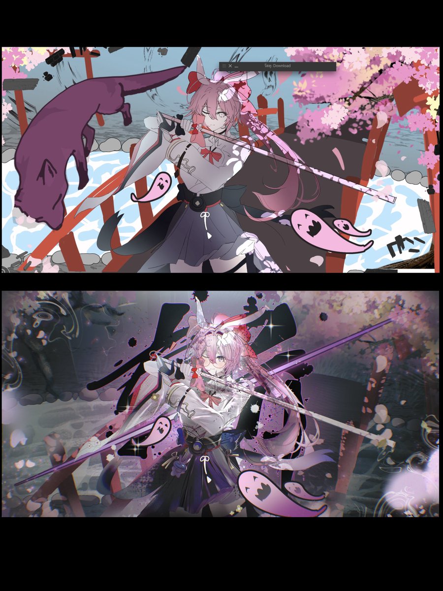 Ser4phi22's tweet photo. Base vs Rendered

#honkaristarrail #honkaistarrrailfanart https://t.co/PoUBR29hE2