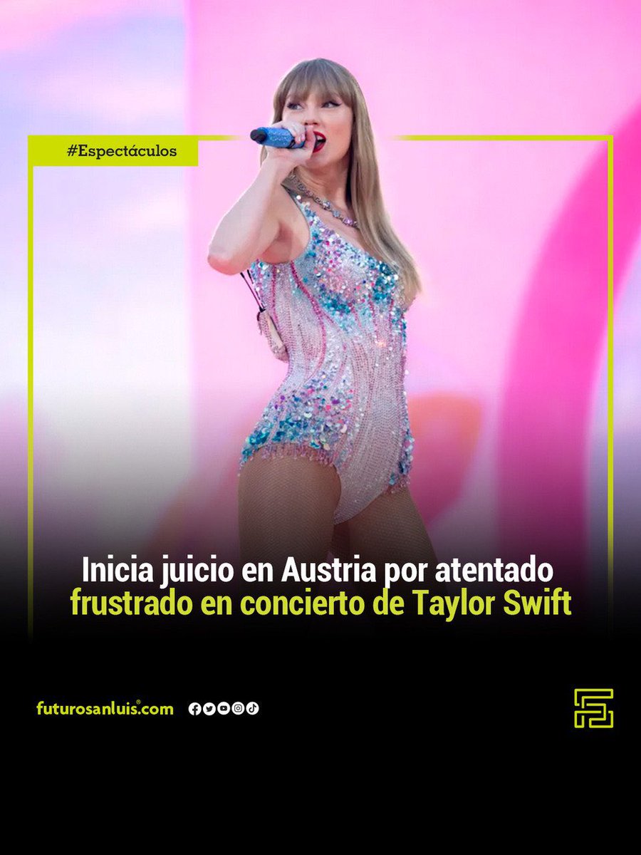 futurosanluis's tweet image. | #Espectáculos | Autoridades de Austria iniciaron el juicio contra dos jóvenes acusados de planear un ataque terrorista en un concierto de #TaylorSwift en #Viena en 2024; los imputados, vinculados al Estado Islámico, enfrentan hasta 20 años de prisión. #ElFuturoEsHoy
