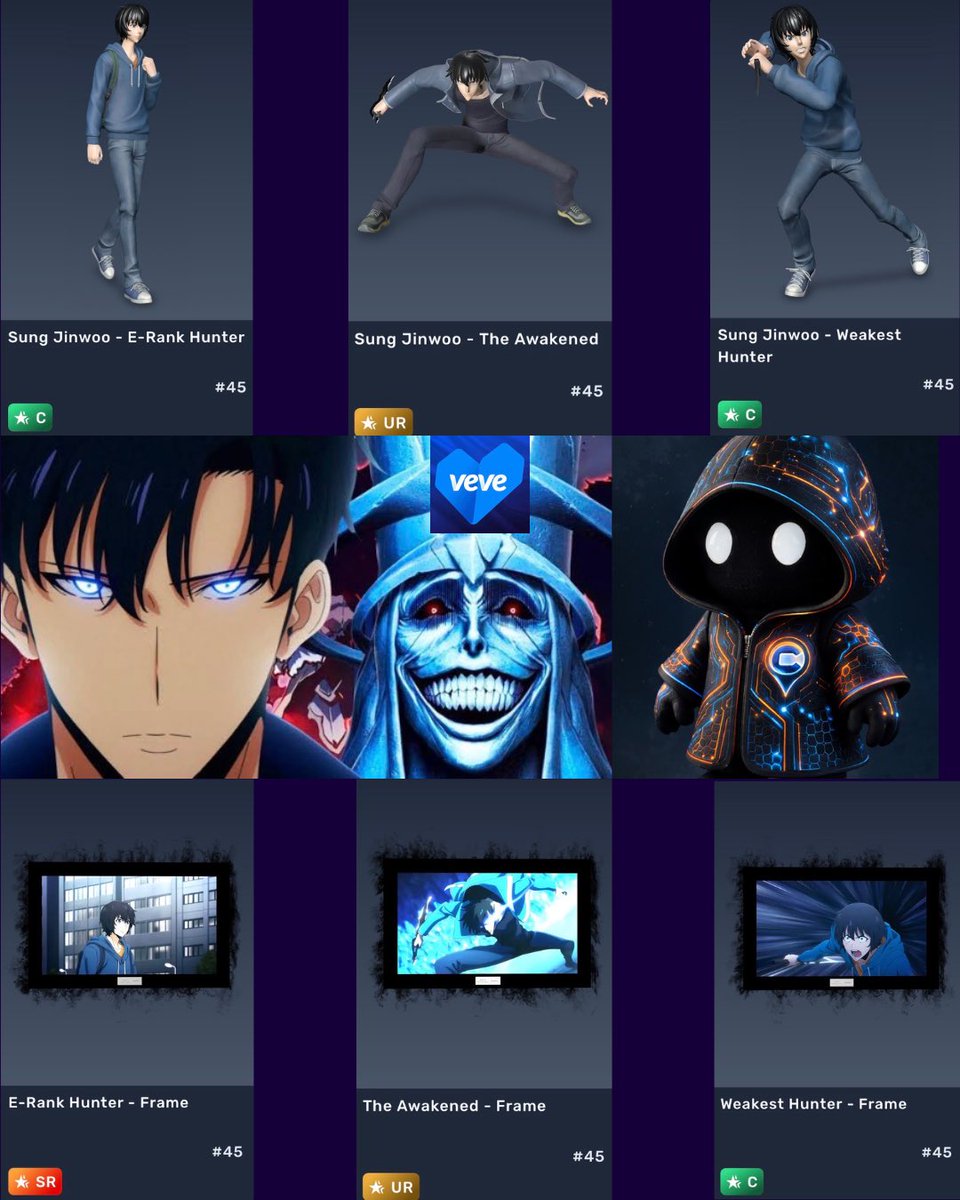 DrPhygital's tweet photo. As a huge fan of Solo Leveling, I didn’t just collect… I built a story. 🔥

Matching mints. Matching frames.
Moments that connect across the manhwa and anime.

This is what I call a true narrative grail set. Special thanks to all the Veve Fam for coordinated with me to acquire this matching collection⚔️@cornuts10 @LicensedIP @omegatron_88 @eno_2323 @The_One_0302 @DavidYuNZ @Marc__Robertson @sorrynosalad 

50-sec showcase below 👇
https://t.co/k9WxWgNz3s

@sololeveling_pr @Crunchyroll @veve_official
#SoloLeveling #ARISE #VeVe #NFTCollector #AnimeCollectors #MintMatters #GrailCollection