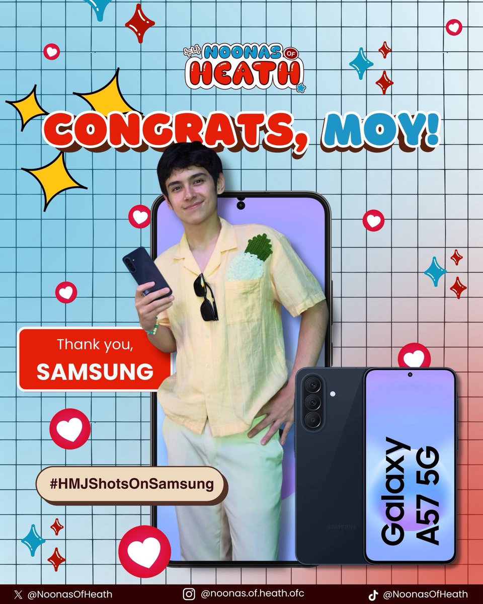 NoonasOfHeath's tweet photo. Chukahaeyo, dongsaeng Heath! 🥹 👏🏼You deserve this milestone and so much more—we are beyond proud of you❤️

Kamsahamnida~ Samsung, for welcoming Heath into your family 🙇🏻‍♀️🫶🏻
This moment means so much to all of us, and we’re excited to see what’s next for him👀💙

HEATHs GALAXYSUMMER DAY
HEATHs GALAXYSUMMER DAY
#HMJShotsOnSamsung #HeathJornales
#NOONASOFHEATH