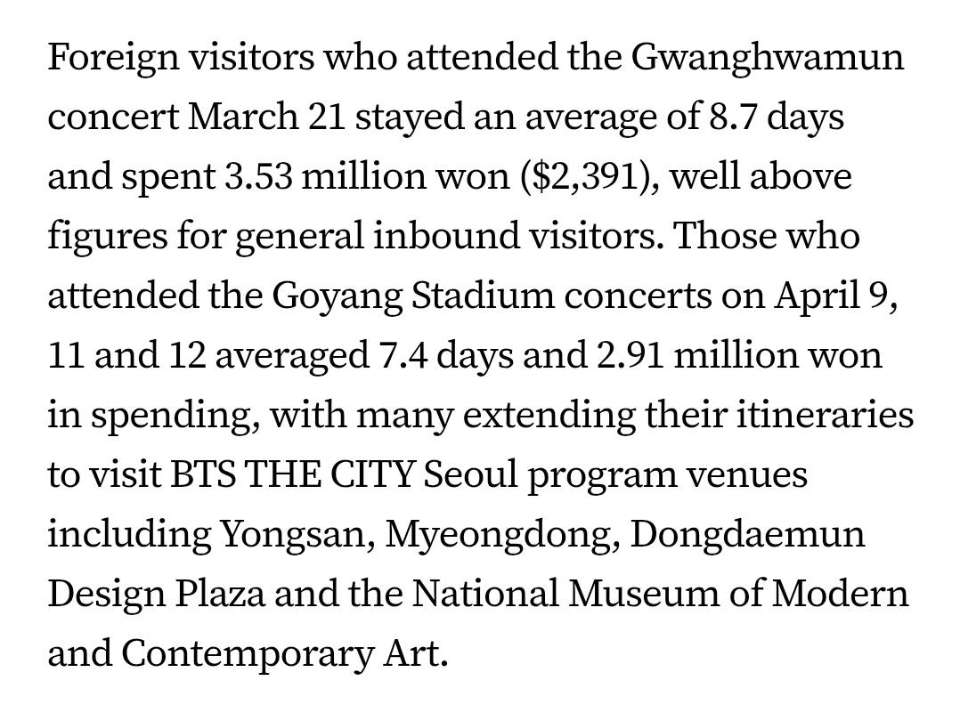 Njannahnawa's tweet photo. @koreatimescokr THANK YOU TO BTS! ๐
#BTS #BTSeffect #BTSnomics
#BTS_WORLDTOUR_ARIRANG_GOYANG https://t.co/GtE1ZXTF1X