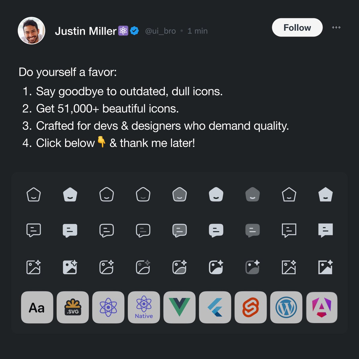 huge_icons's tweet photo. Beautiful icons for modern products, crafted for developers and designers.