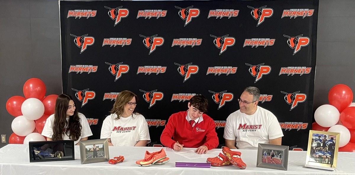 PHSHornets's tweet photo. Congratulations to Braydon C.  who signed his National Letter of Intent yesterday. He will be attending Marist College  and running track. https://t.co/JylKtER3qs