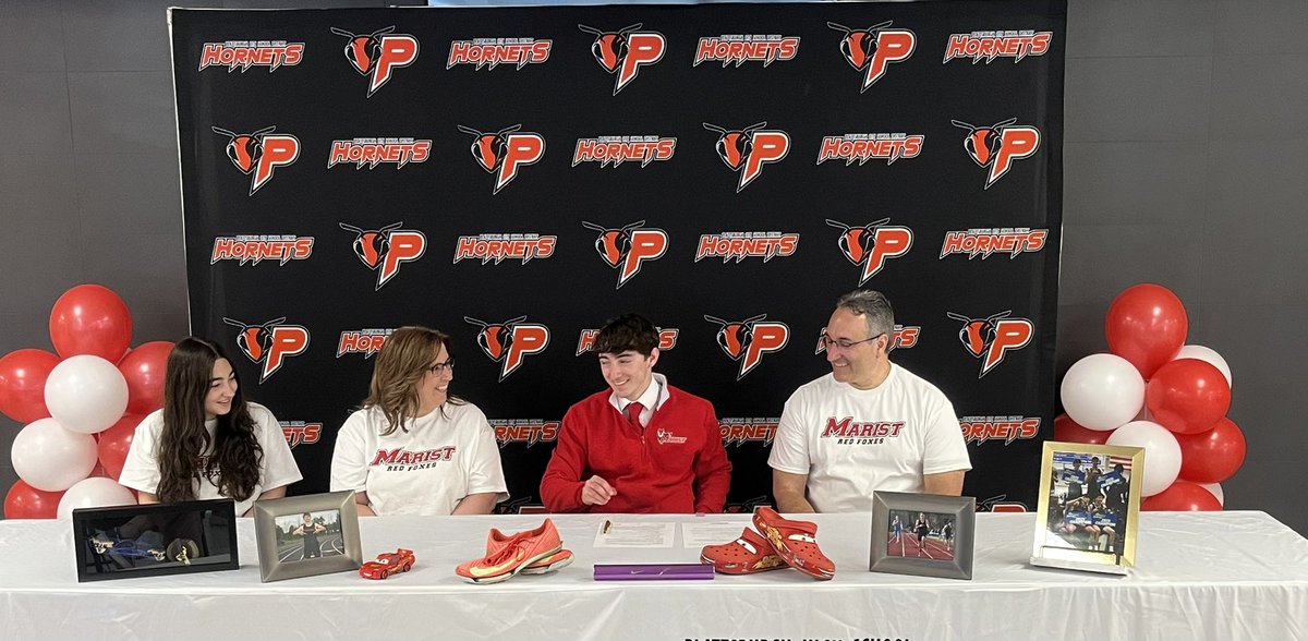 PHSHornets's tweet photo. Congratulations to Braydon C.  who signed his National Letter of Intent yesterday. He will be attending Marist College  and running track. https://t.co/JylKtER3qs