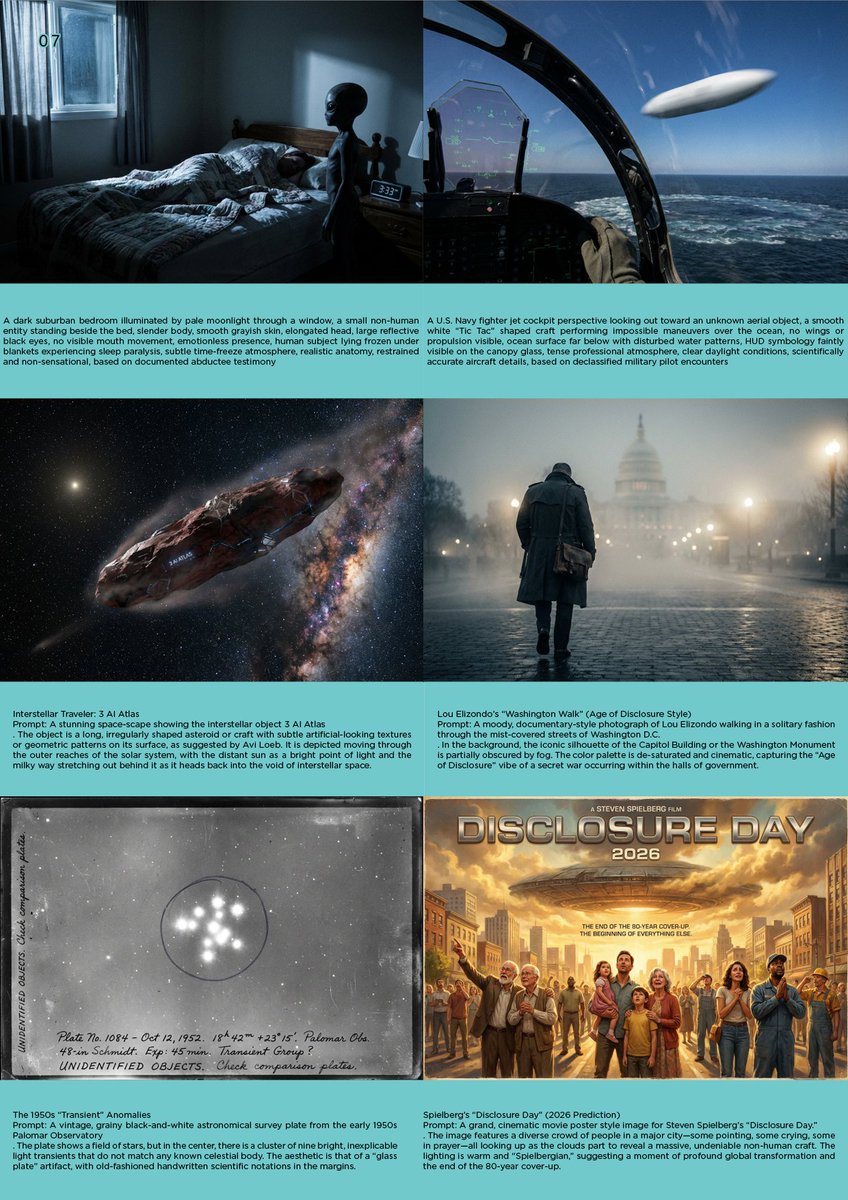 designaimotion's tweet image. Here are a few page examples. All content - #prompts are from really UFO stories, experiencers, #YouTube, #x,  @designaimotion .  .