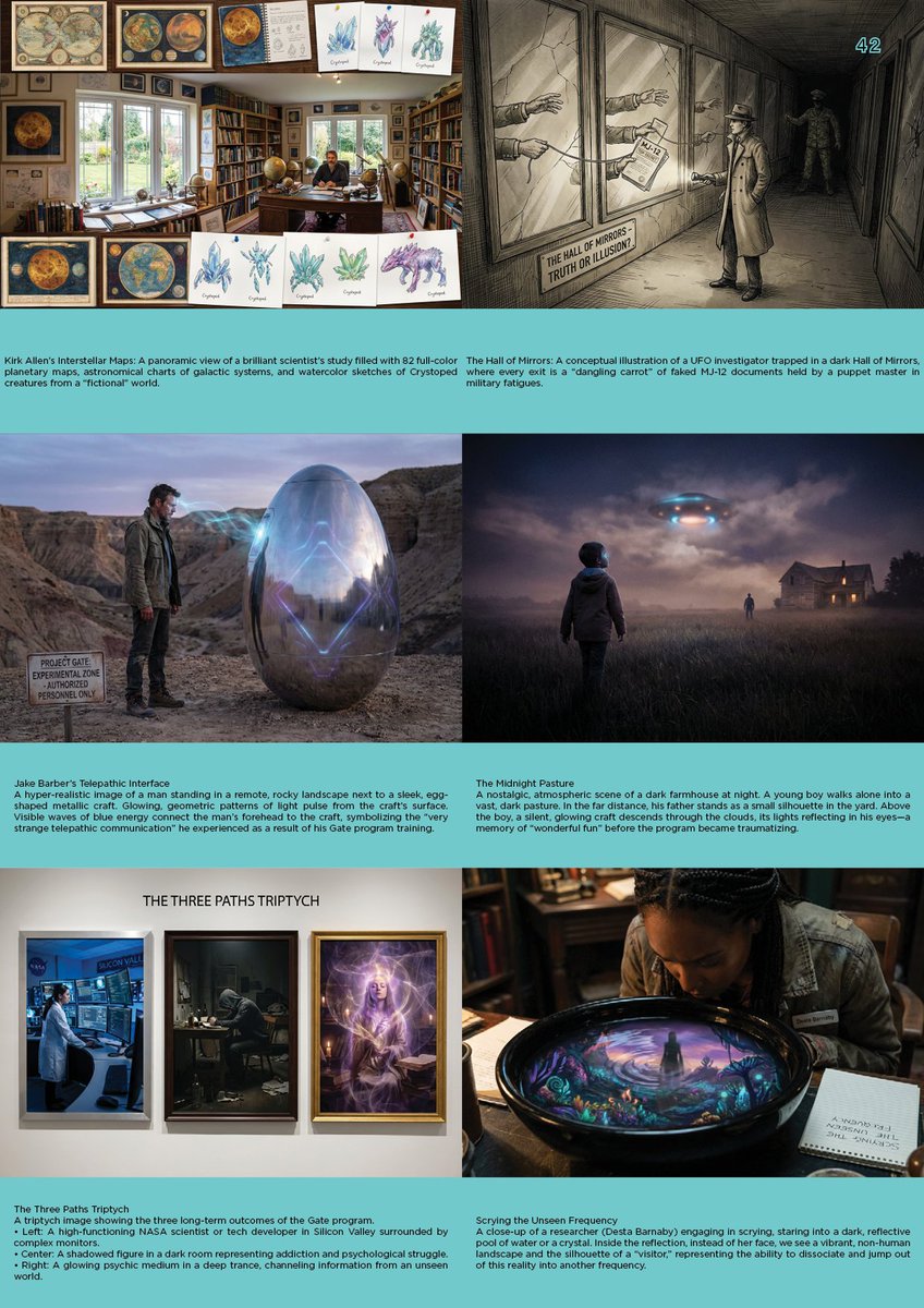 designaimotion's tweet image. Here are a few page examples. All content - #prompts are from really UFO stories, experiencers, #YouTube, #x,  @designaimotion .  .