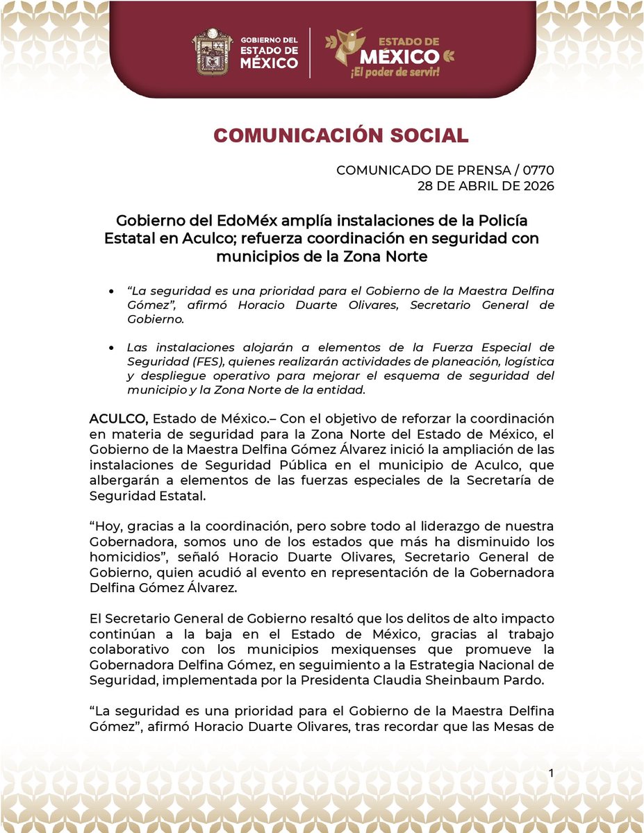 Secretaría General de Gobierno tweet media