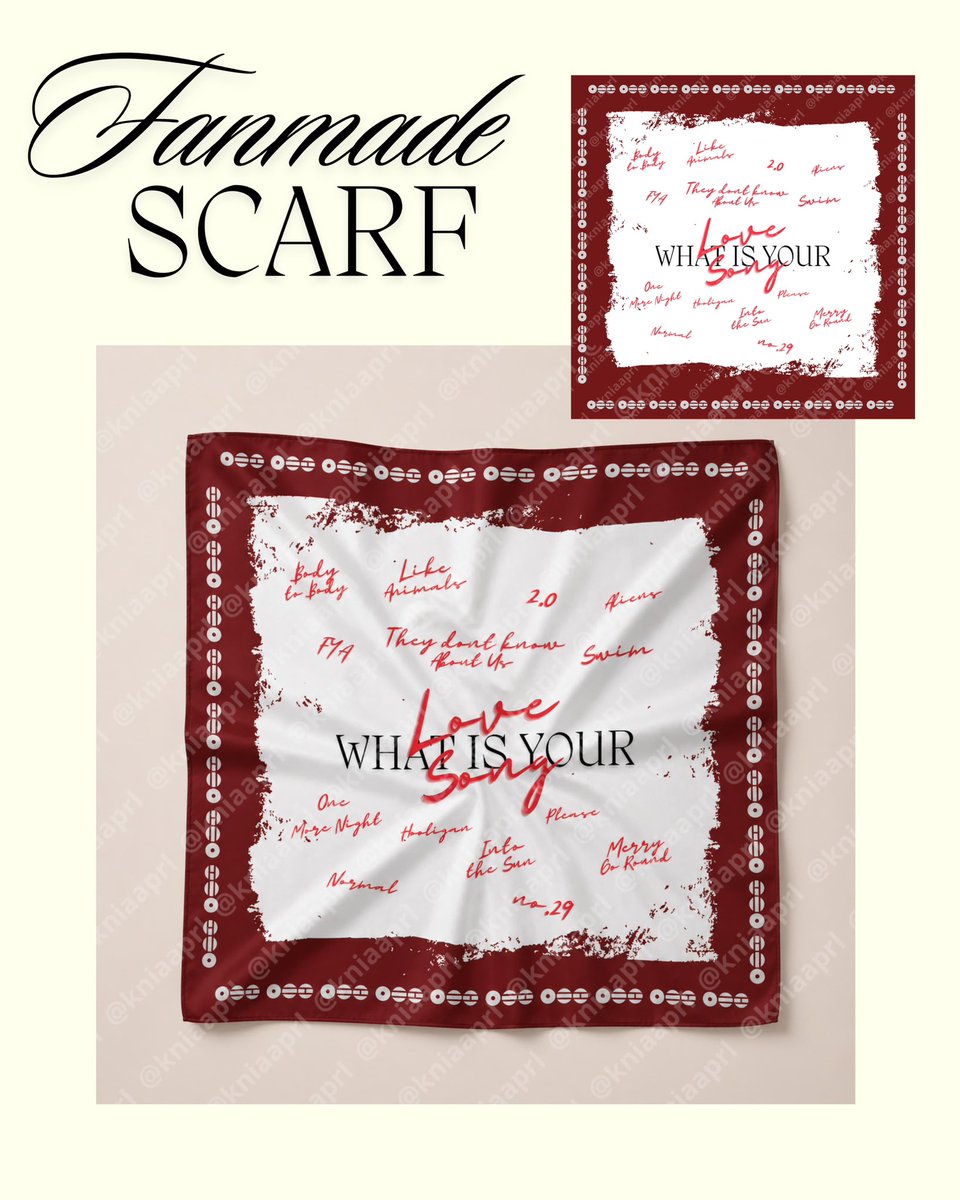 kniaaprl's tweet image. OPEN PRE ORDER FANMADE SCARF ARIRANG BTS 

harga : 60.000 
Pembelian lebih dari 2pcs : 55.000 
DP : 25.000 

Ukuran: 60x60cm 
Bahan: Satin Premium 
Close po: 10 mei
Produksi: 1-4minggu 

Bisa DP pakai spaylater via QRIS ya

Minat?DM🫶🏼
join group di WA

#bts #arirang #scarf #po